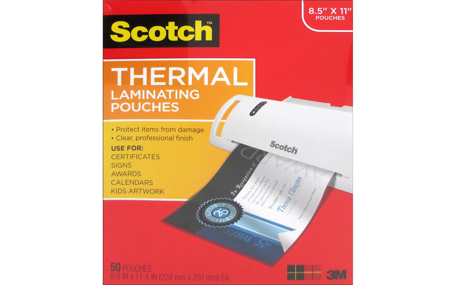 Scotch Thermal Laminating Pouch 85x11 50pc Ebay 