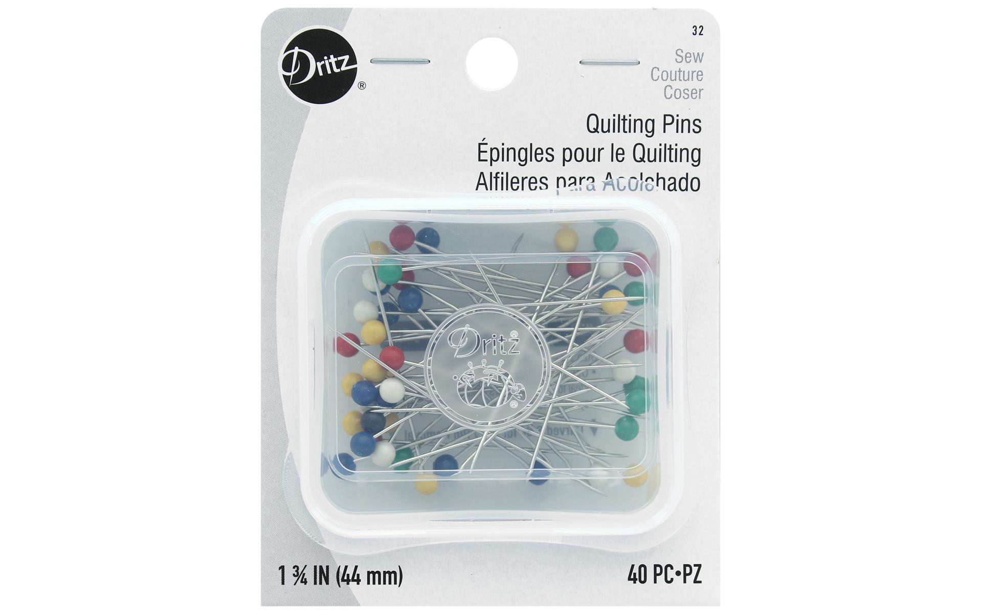 Dritz Pins Quilting 1.75" Large Head Color 40pc eBay
