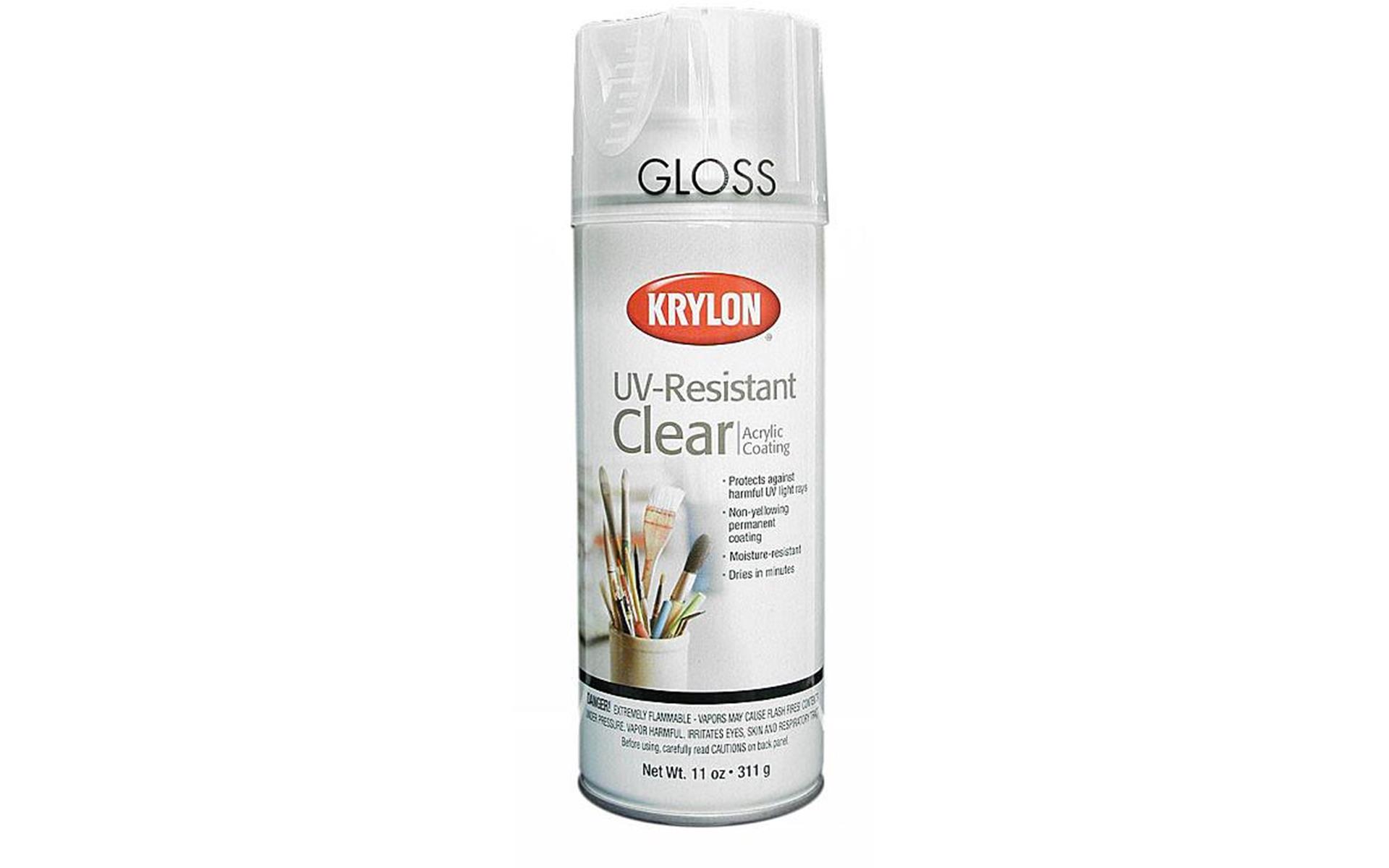 Krylon Artist Spray 11oz UVResistant Clear Gloss eBay