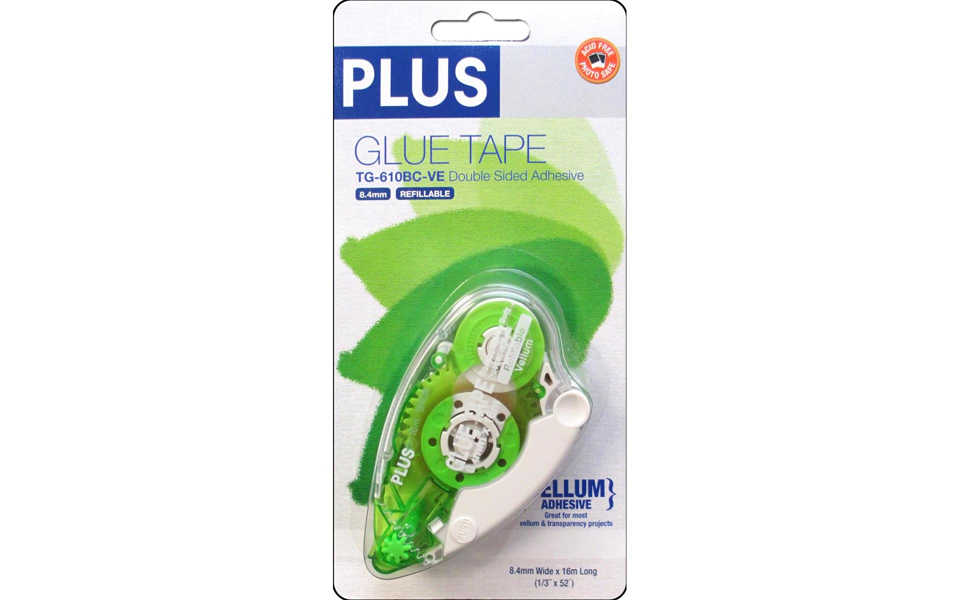 Plus Glue Tape Dbl Side 8.4mm Vellum 52' eBay