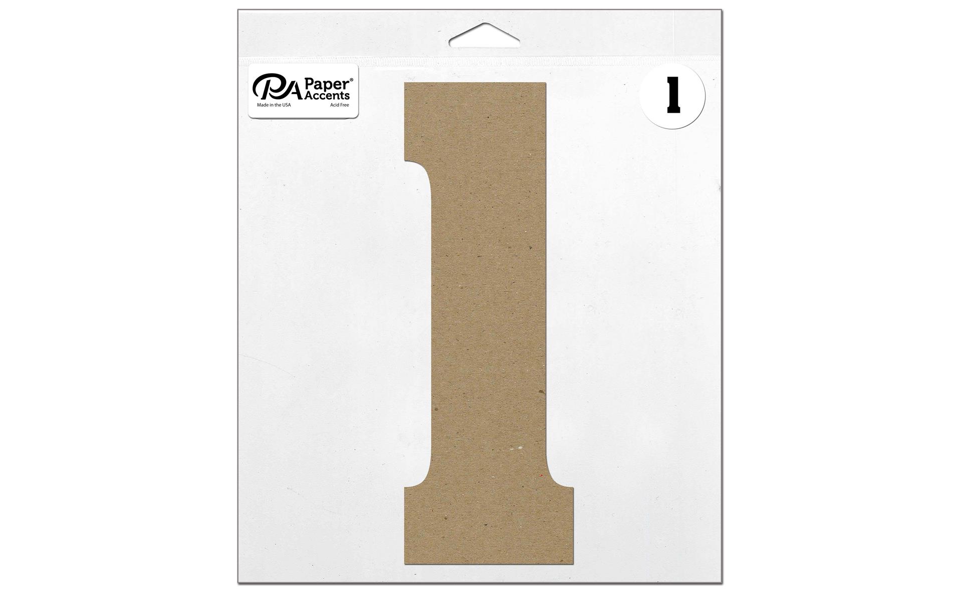 Chipboard Number 11" 1 1pc Natural