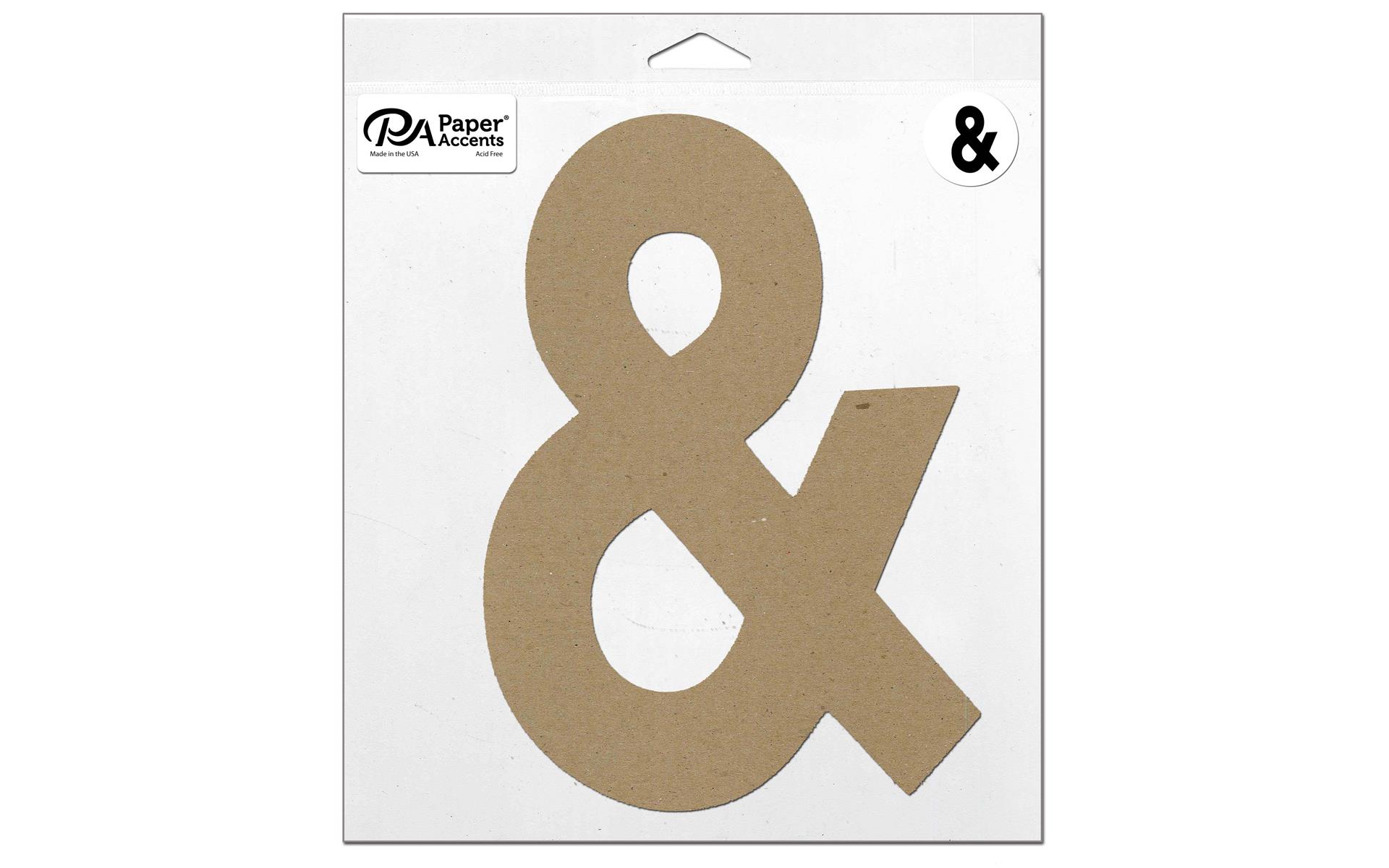 Chipboard Punctuation 11" Ampersand 1pc Natural