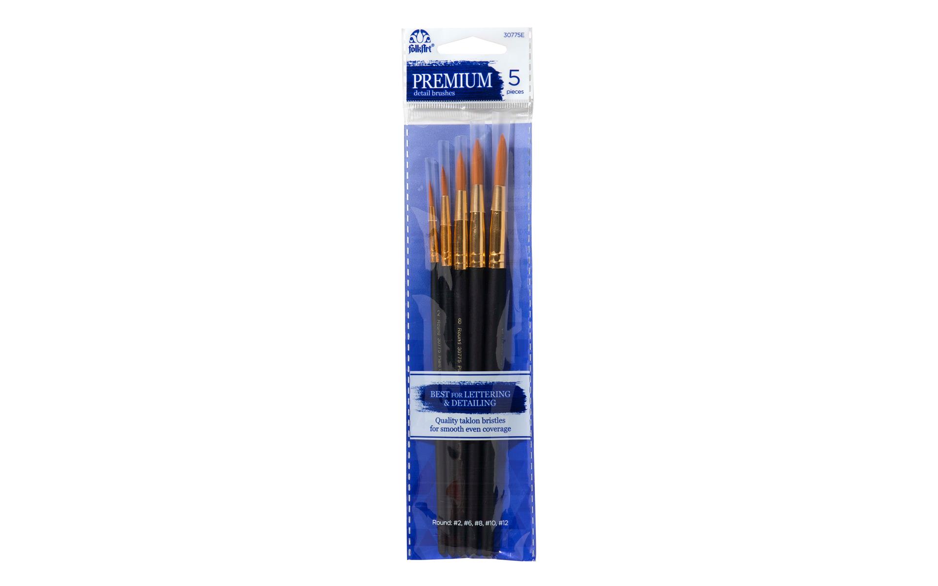 Plaid FolkArt Brush Set Lettering & Detailing 5pc 28995307751 eBay