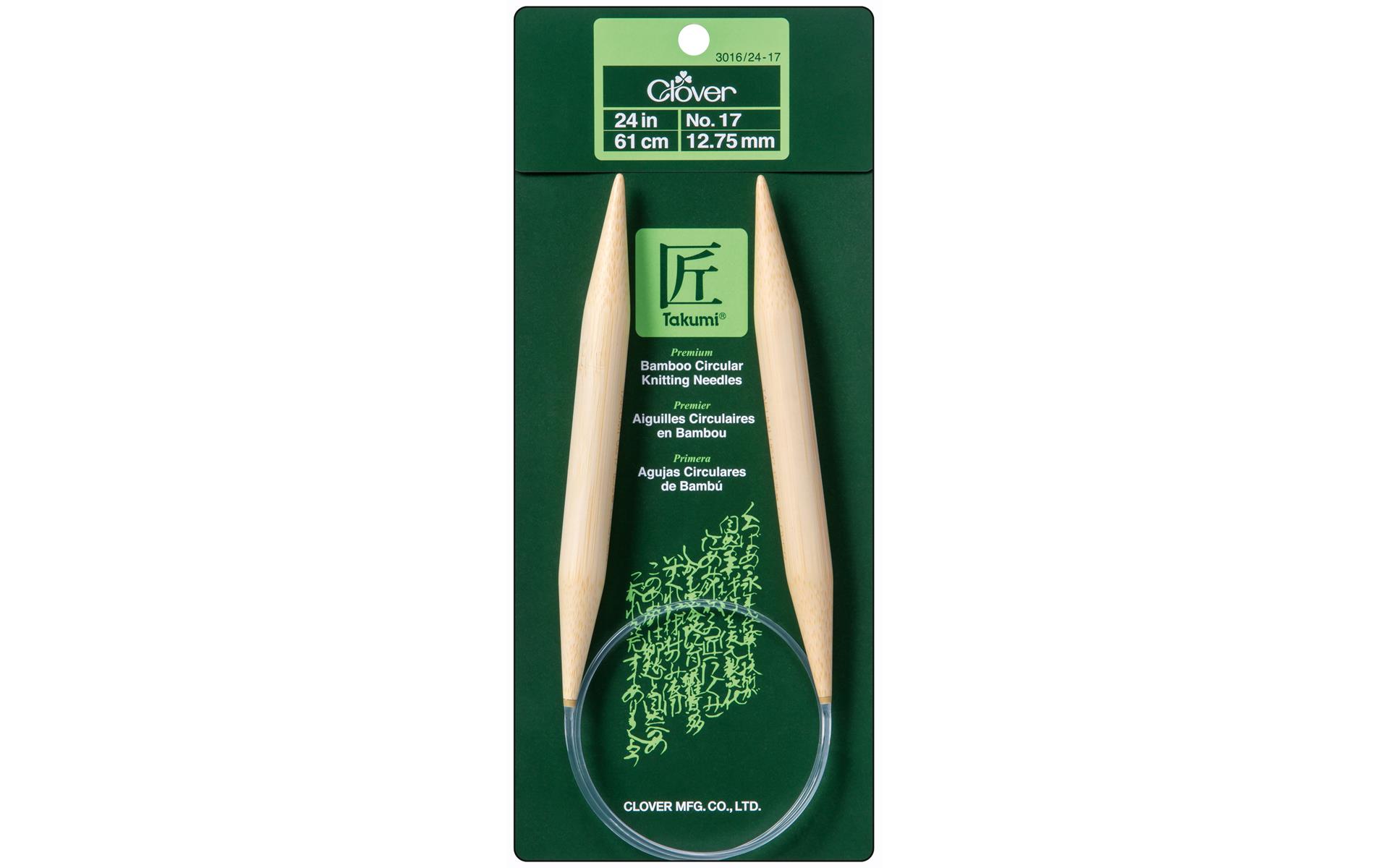 Clover Bamboo Circular Knitting Needle 24" 17 51221282157 eBay