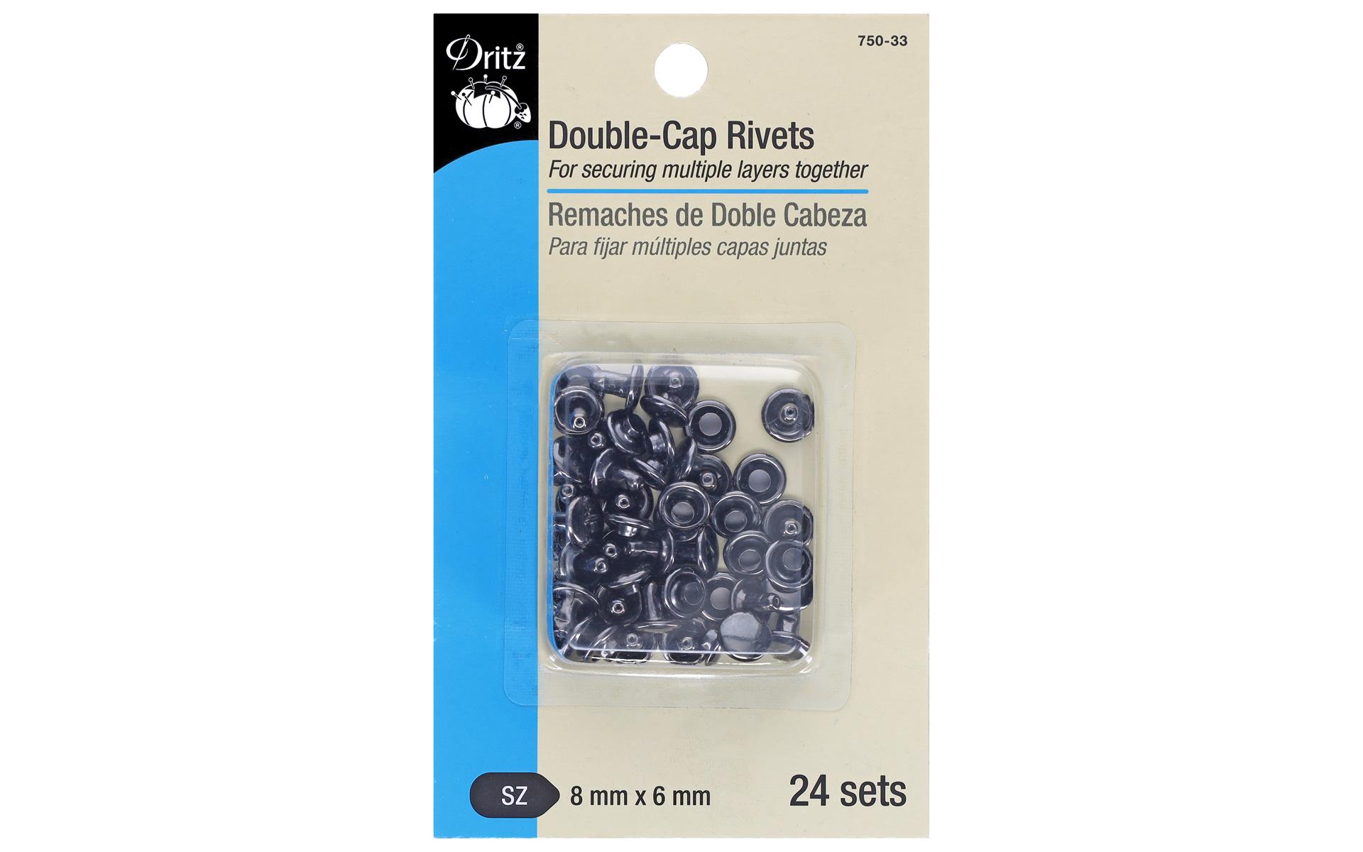Dritz Double Cap Rivets Gunmetal 24pc eBay