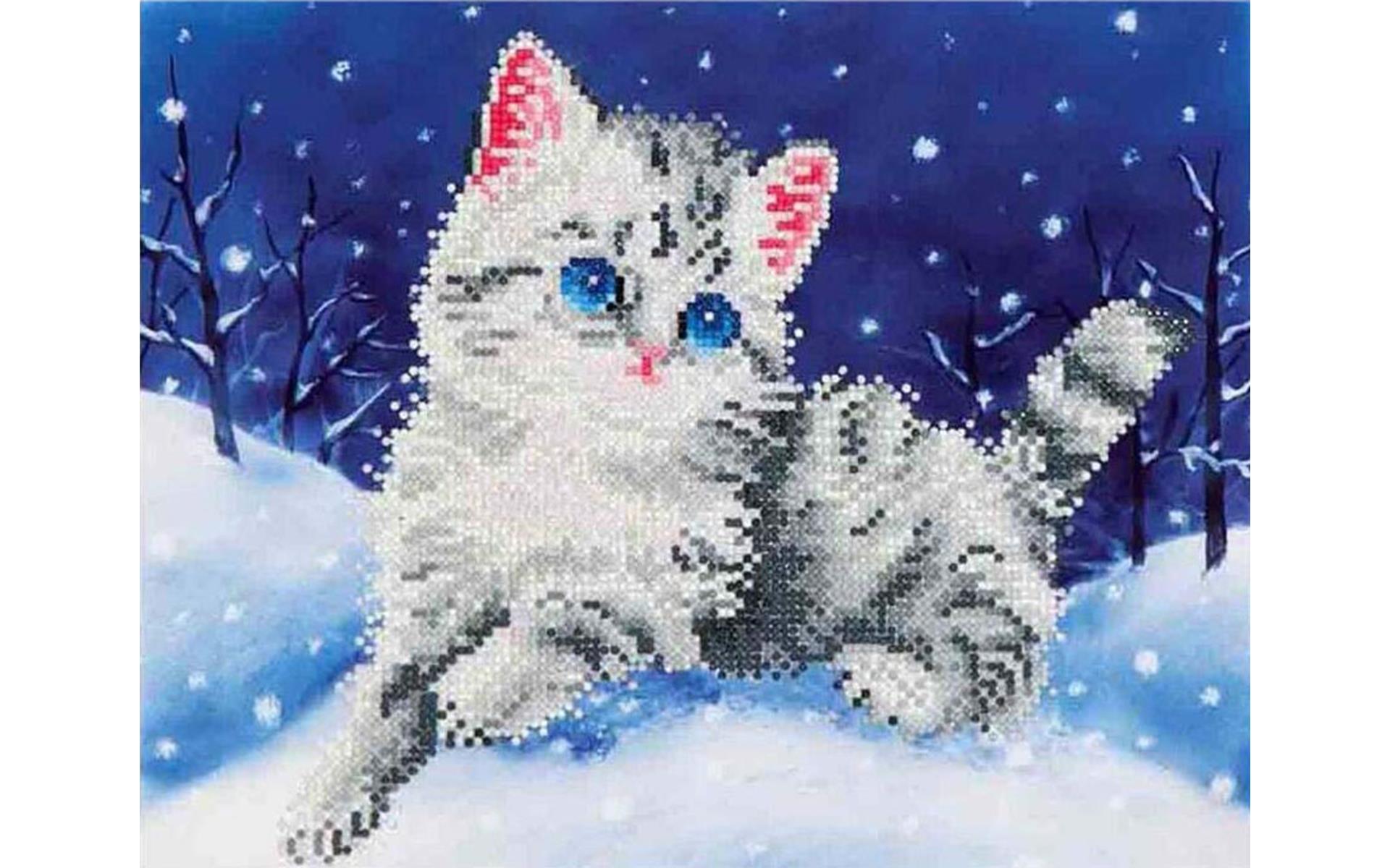 Diamond Dotz Kit Intermediate Kitten In The Snow eBay