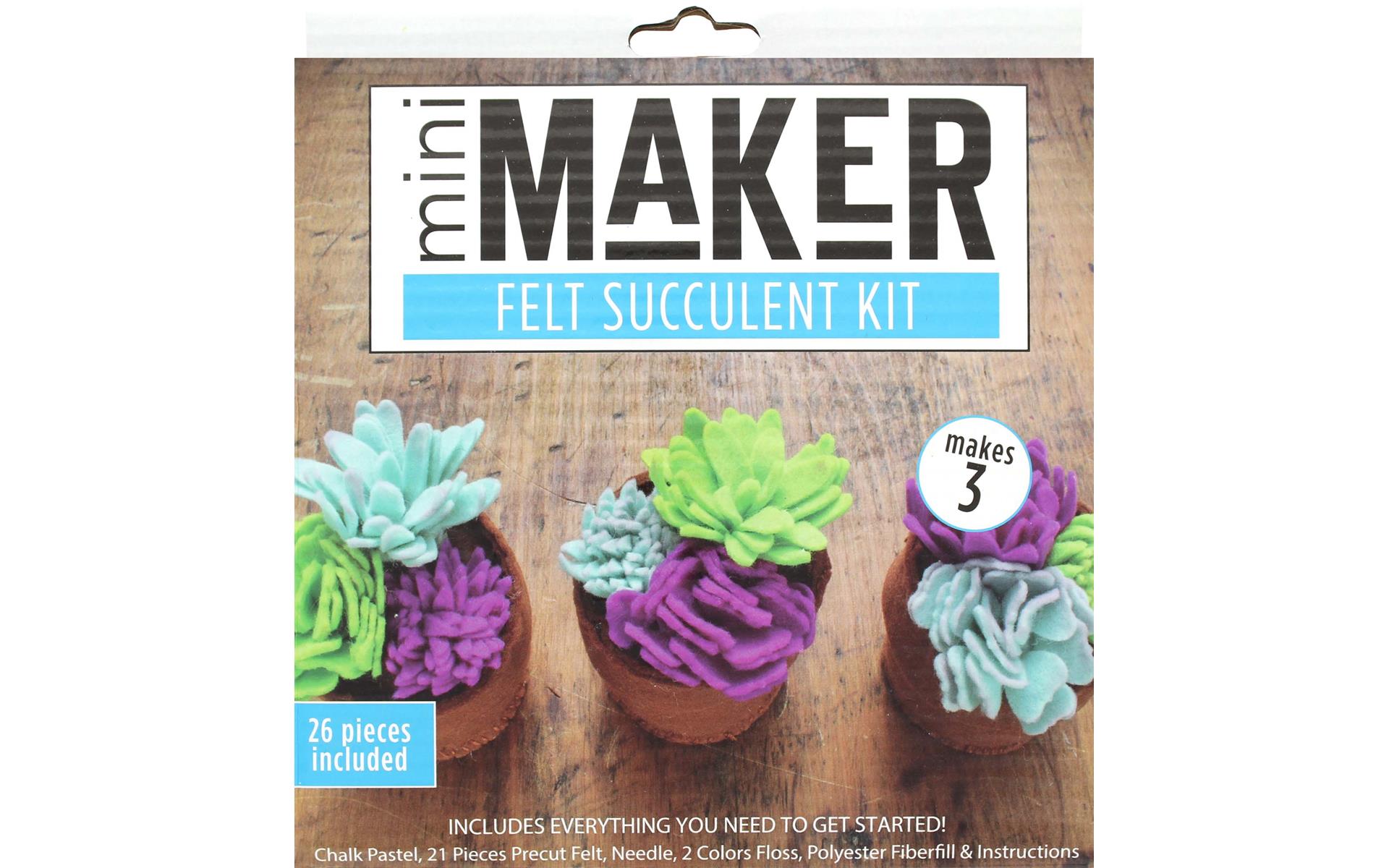 Leisure Arts Kit Mini Maker Felt Succulent Blue 28906489590 | eBay