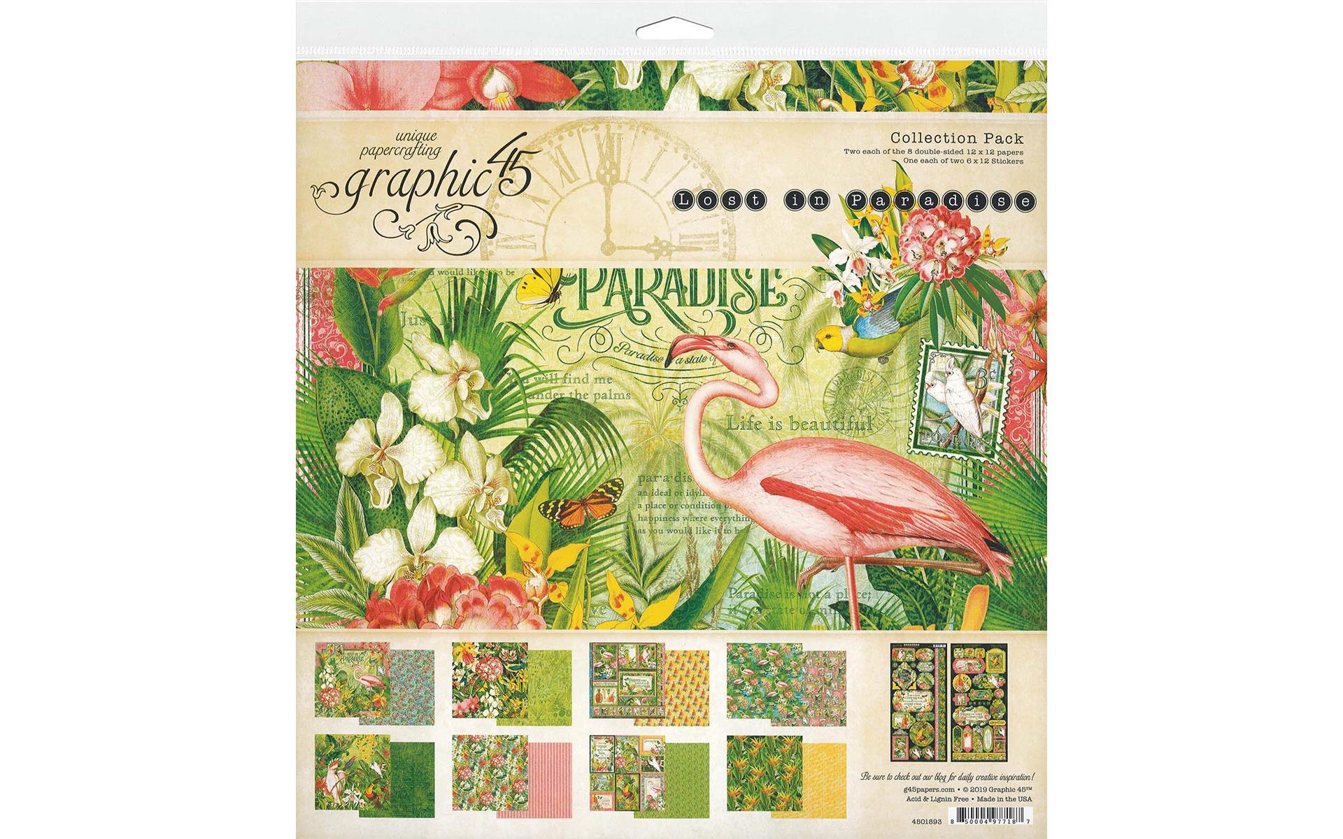 Graphic 45 Lost In Paradise Collection Pack 12x12 | eBay