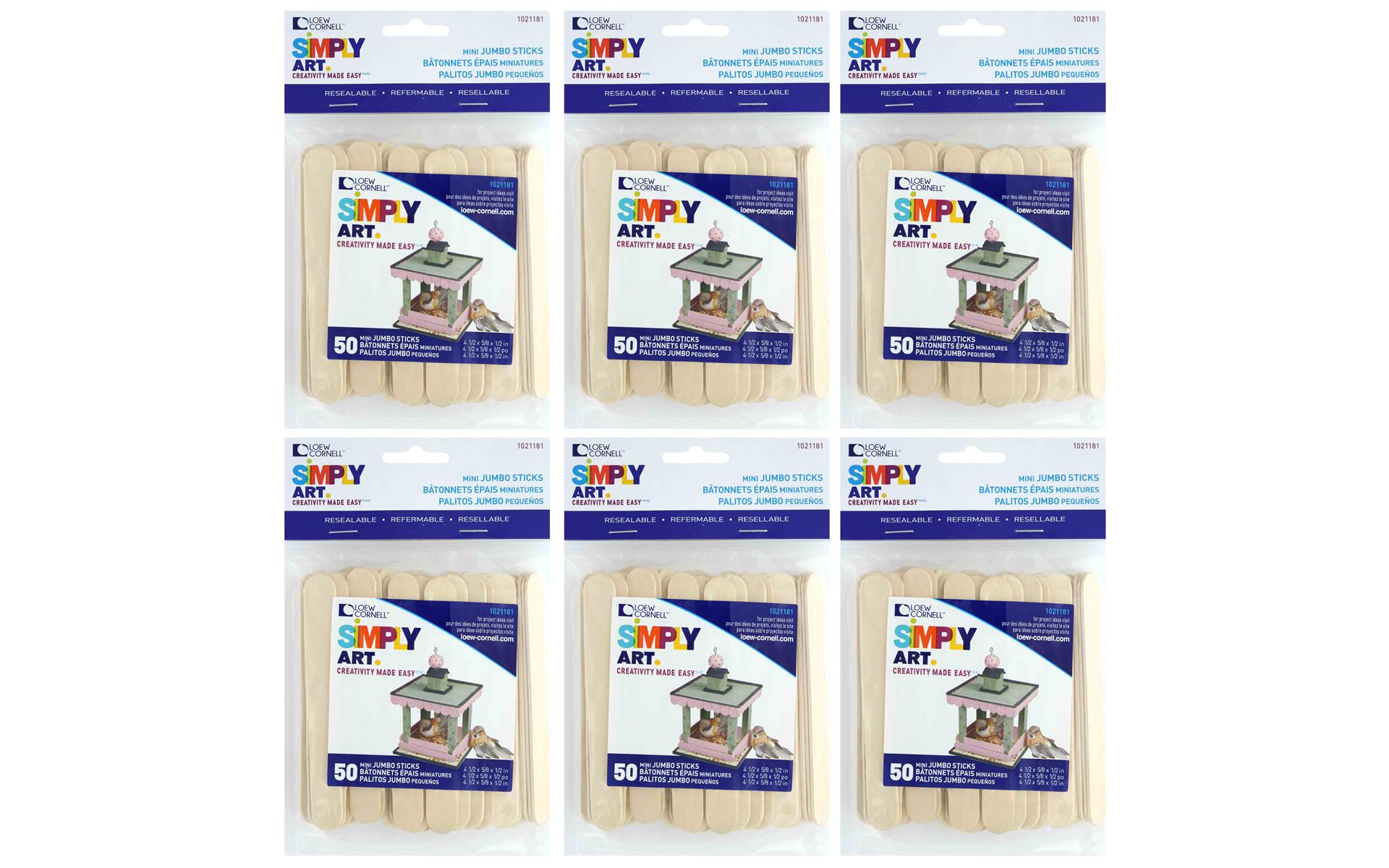 Forster Woodsies Craft Sticks Mini Jmbo 6pksof50pc 740512518333 eBay