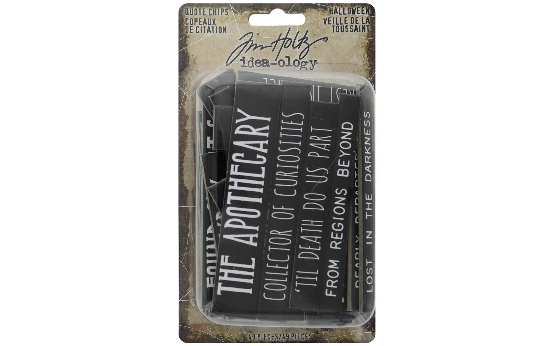 Tim Holtz Ideaology Halloween Quote Chips eBay