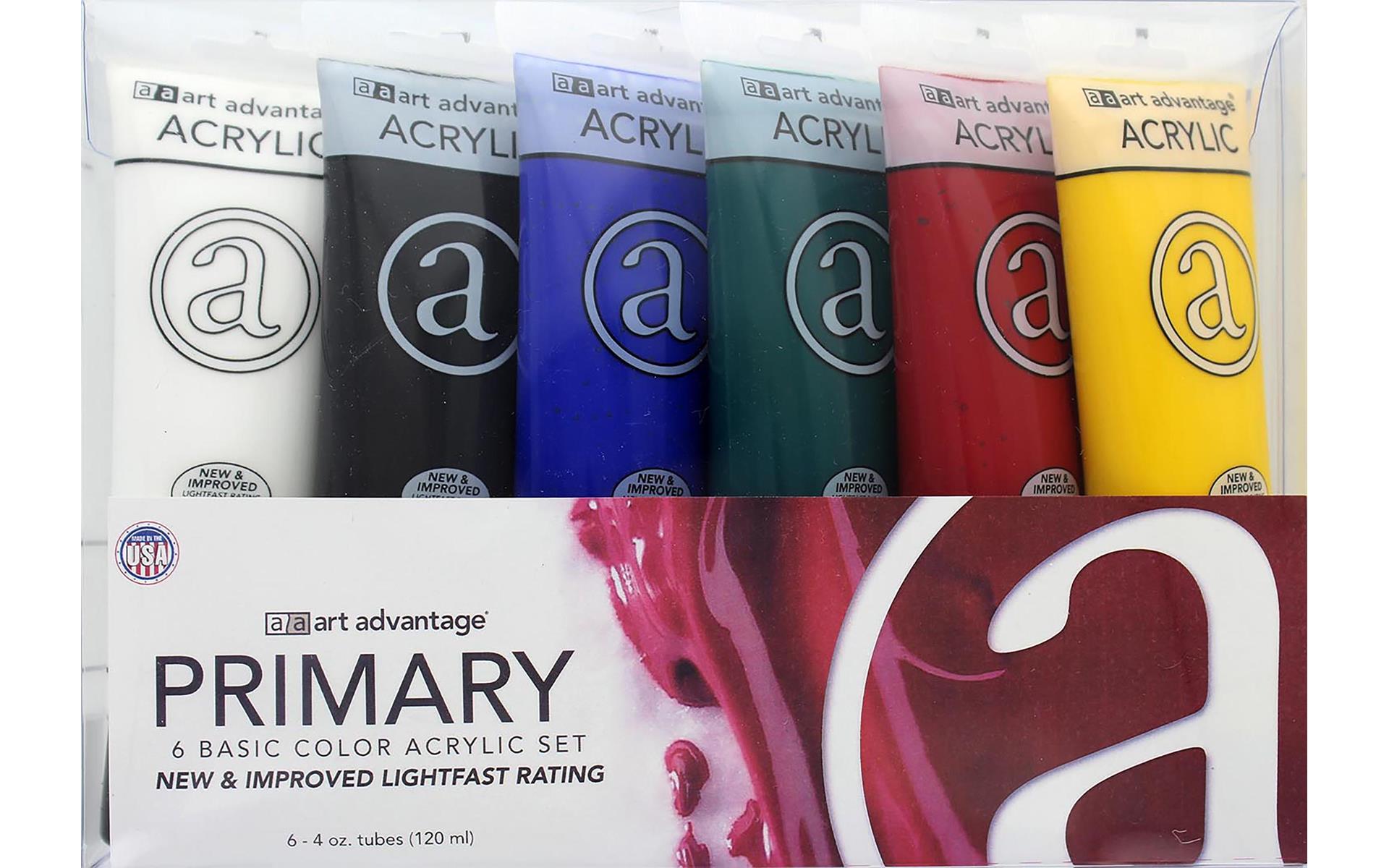 Art Advantage Paint Set Acrylic 4oz 6 Color eBay