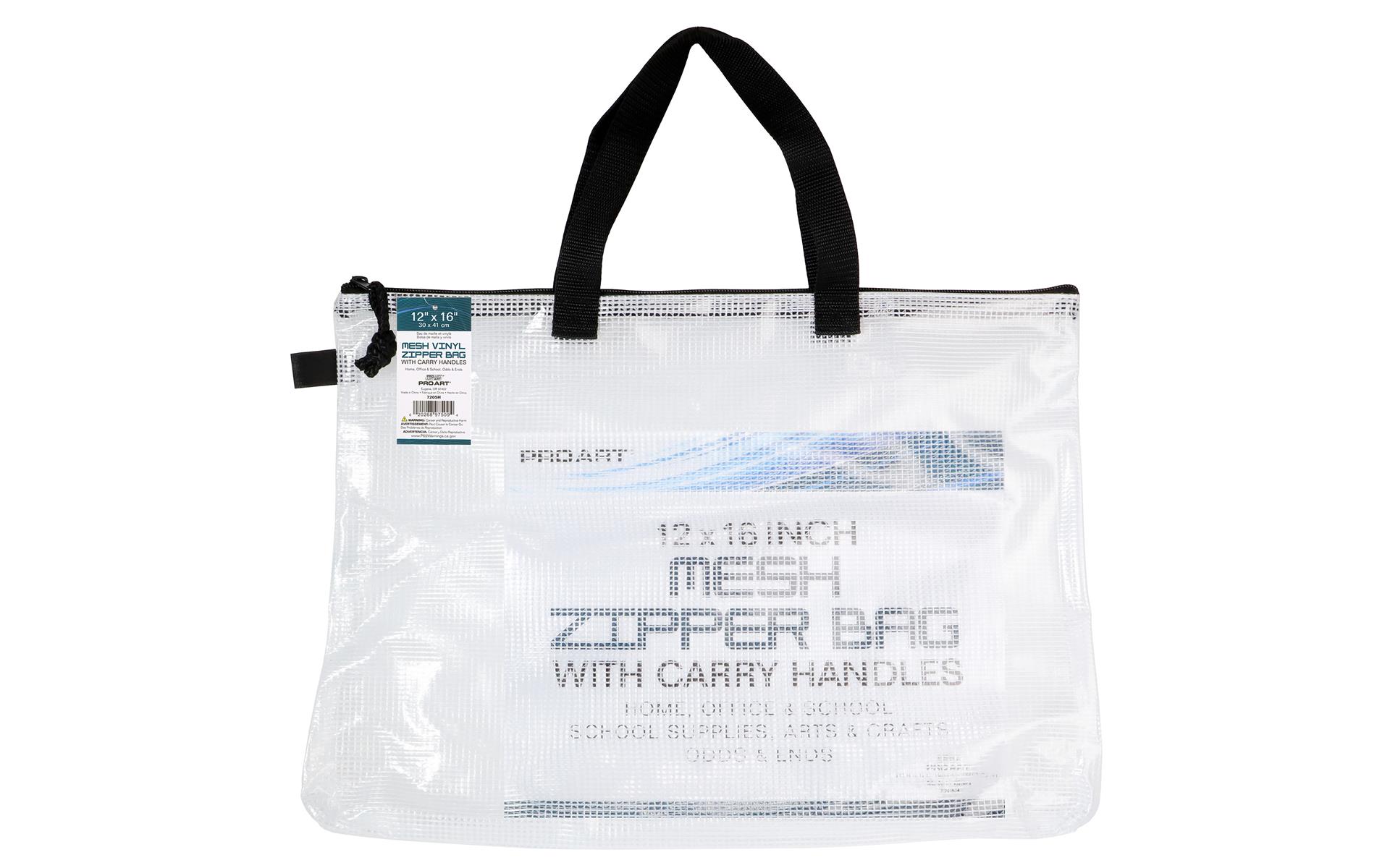 Pro Art Mesh & Vinyl Zipper Bag W/Handle 12x16 eBay