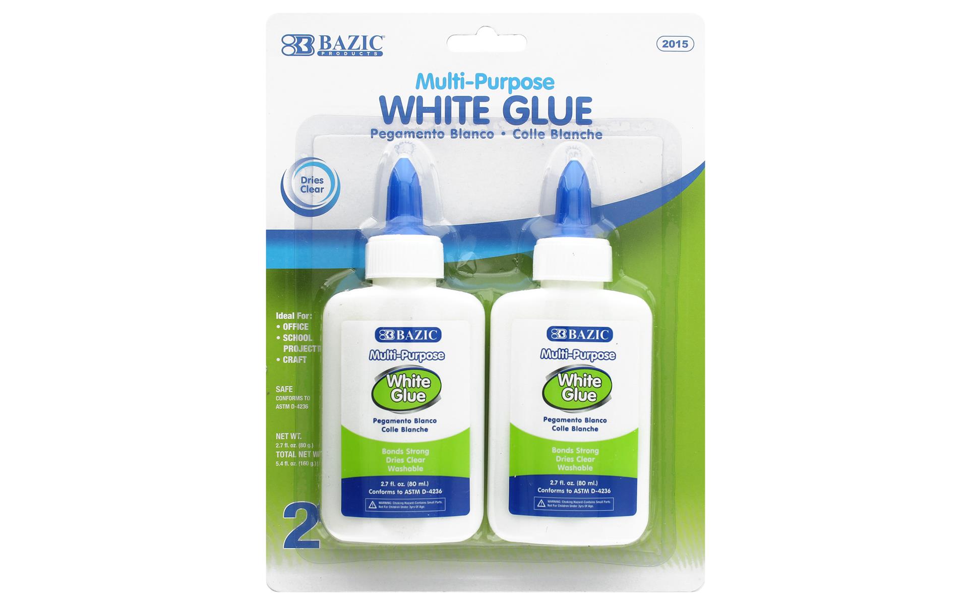 Bazic White Glue Multi Purpose 2.7oz 2pc eBay
