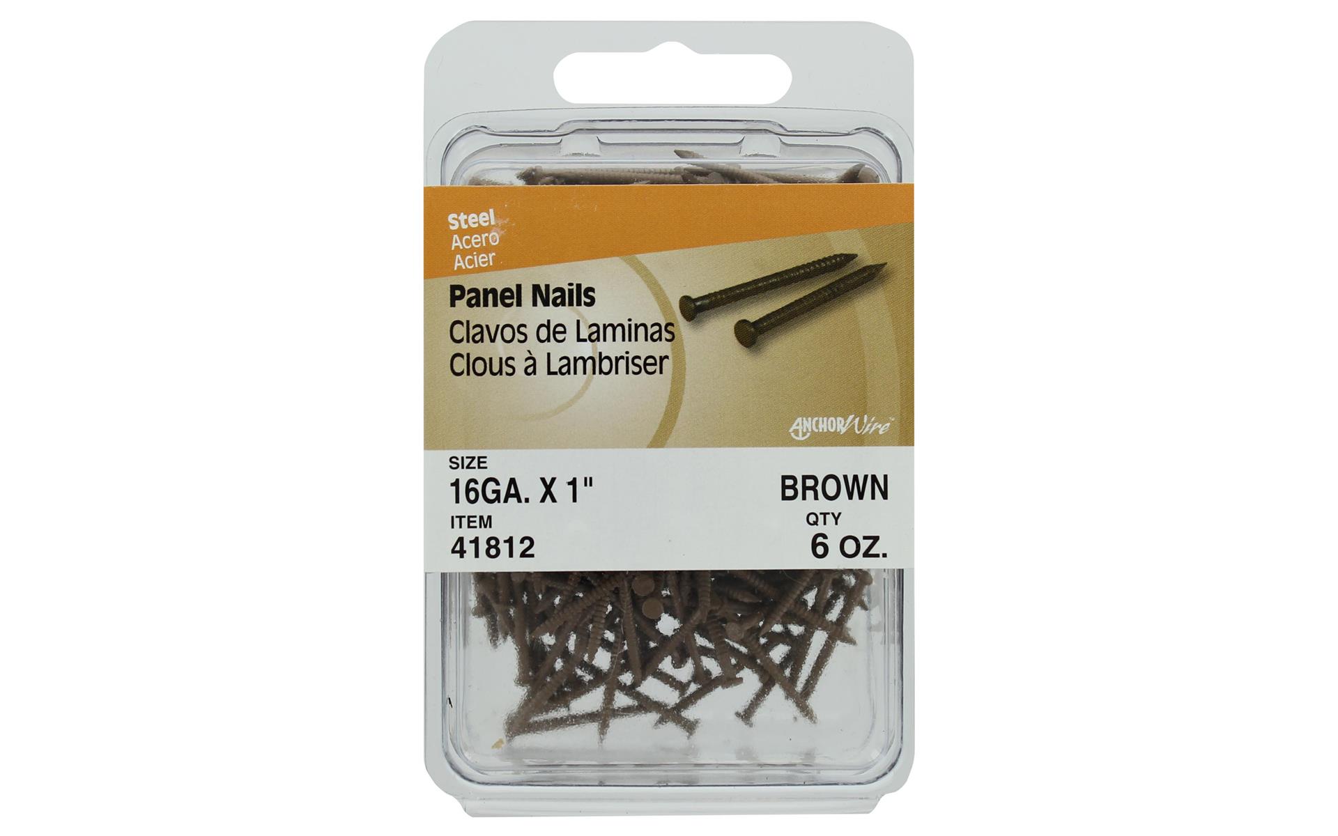 Hillman Panel Nails 16ga 1" Brown 6oz eBay